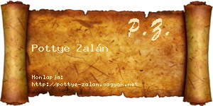 Pottye Zalán névjegykártya